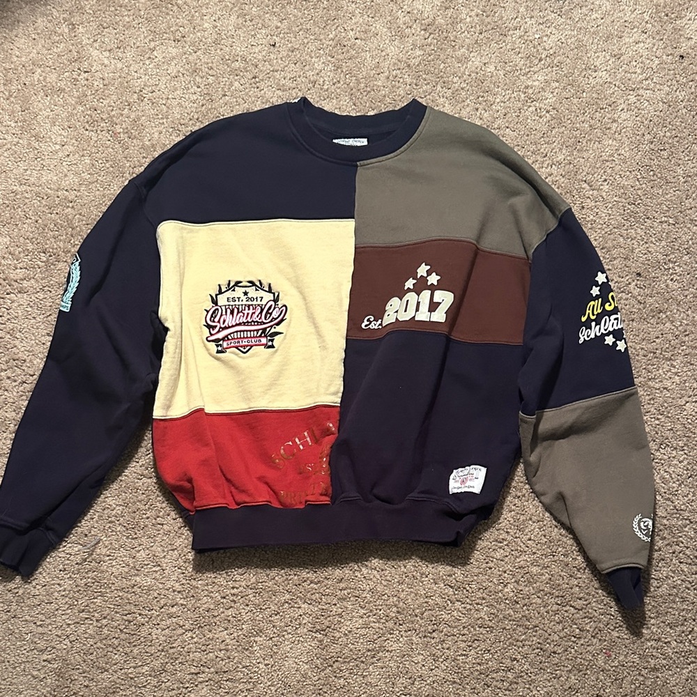 Vintage Patchwork Crewneck Sweater
